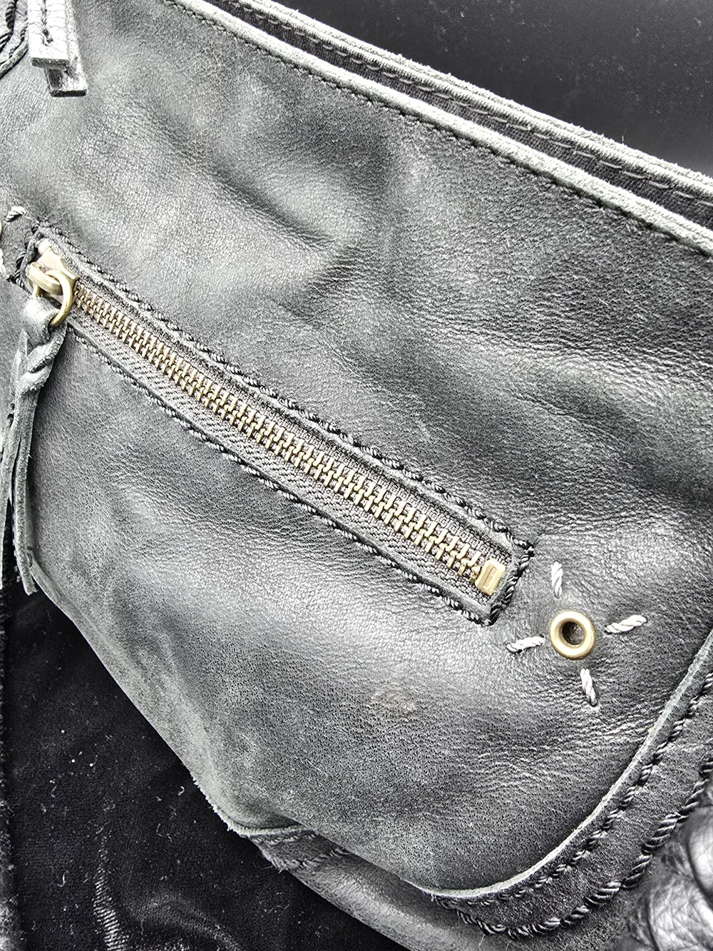 The Sak Braided-Handle Leather Shoulder Bag